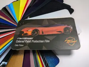 livret de selection de couleur pour pellicule pare pierre flexishield a trois-rivières